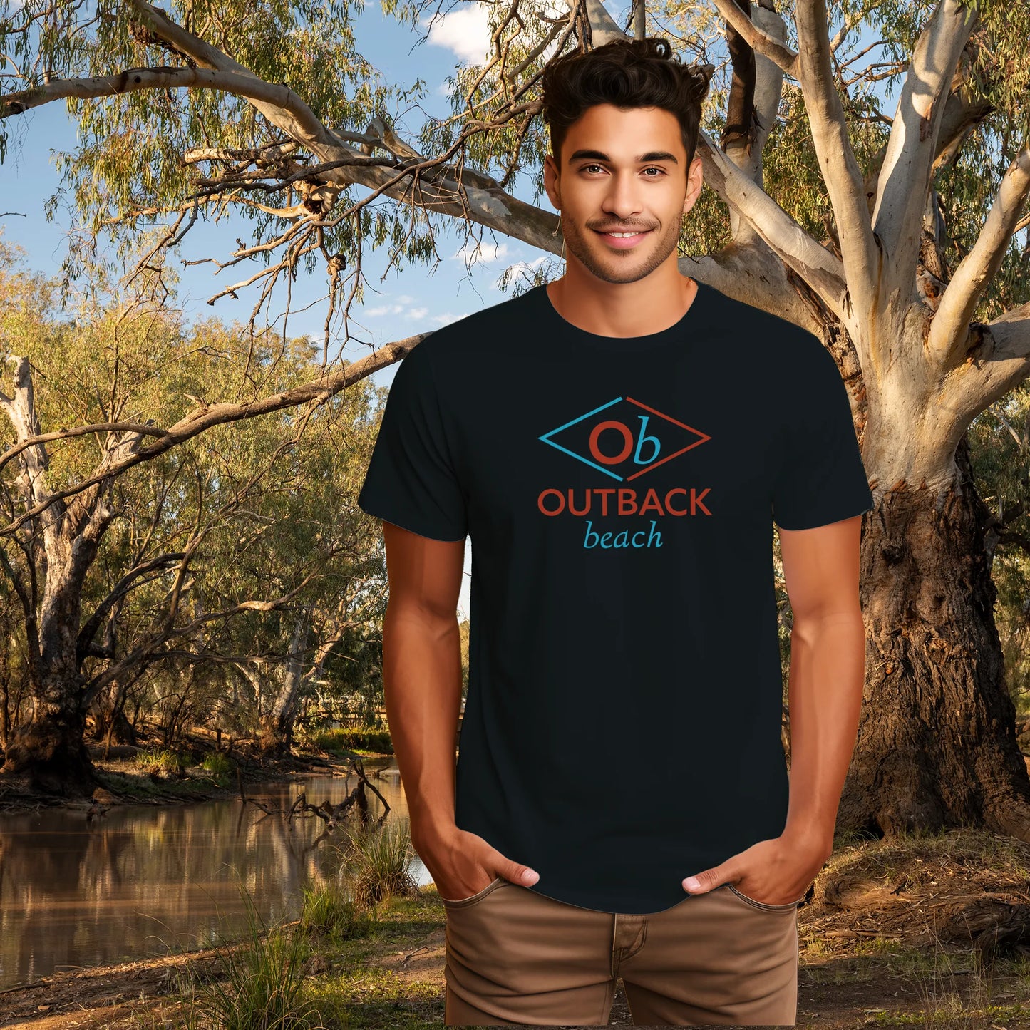 OUTBACK beach Premium Cotton T-Shirt