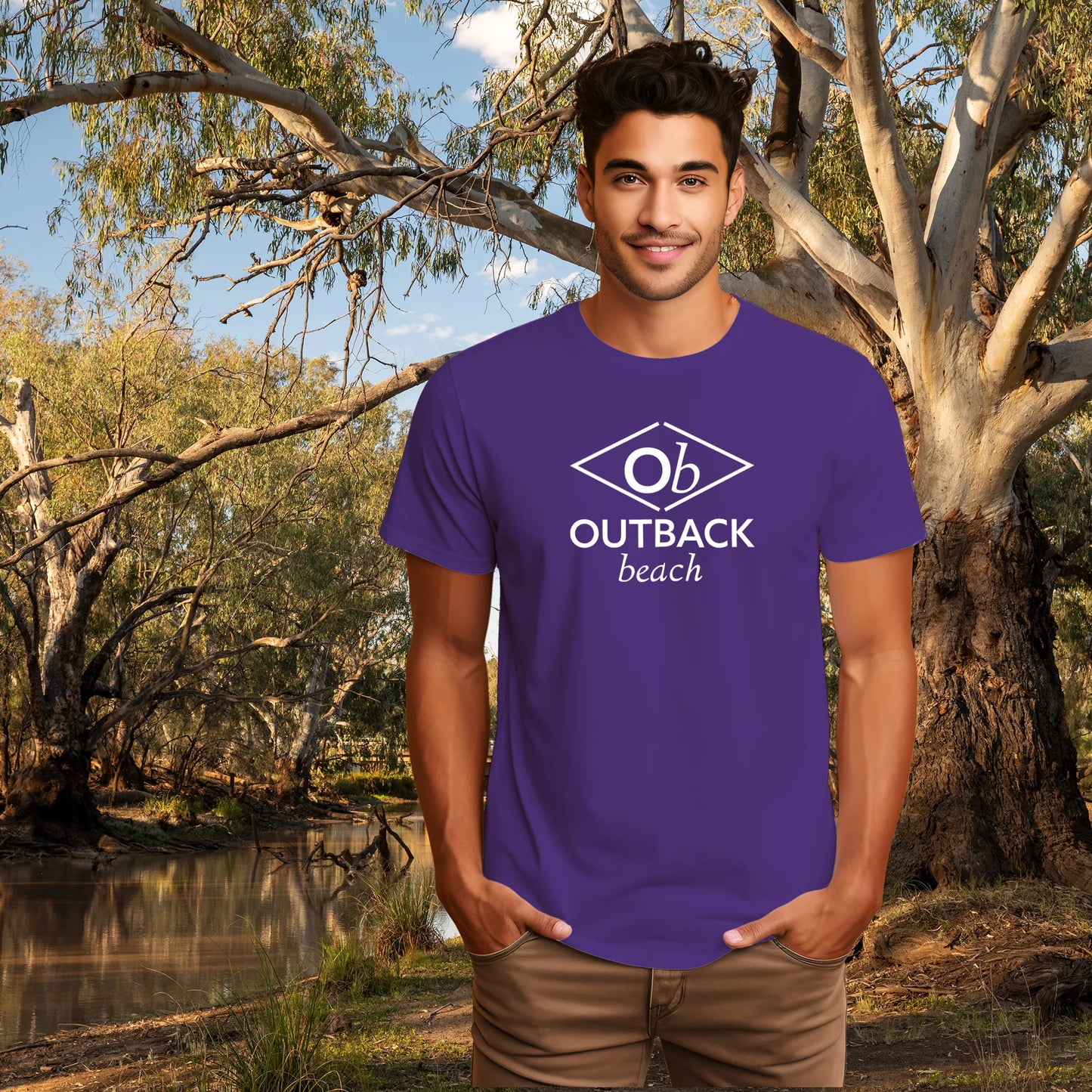 OUTBACK beach Premium Cotton T-Shirt