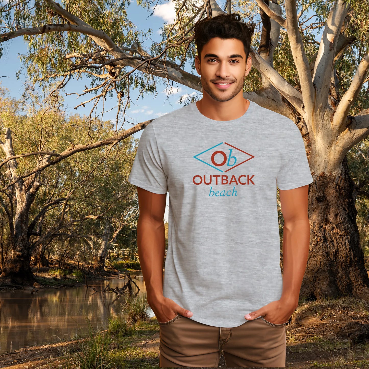 OUTBACK beach Premium Cotton T-Shirt