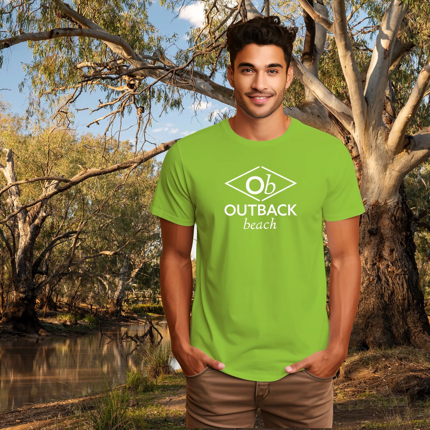 OUTBACK beach Premium Cotton T-Shirt