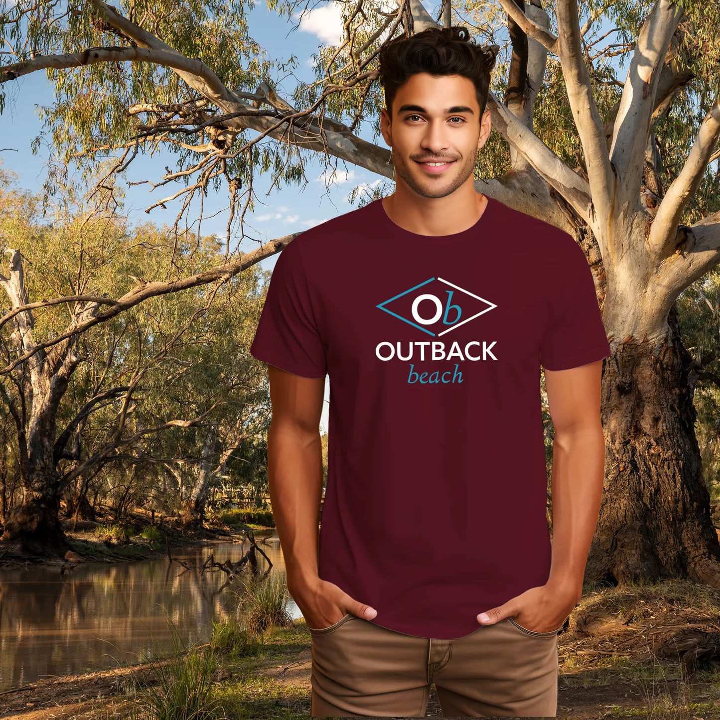 OUTBACK beach Premium Cotton T-Shirt