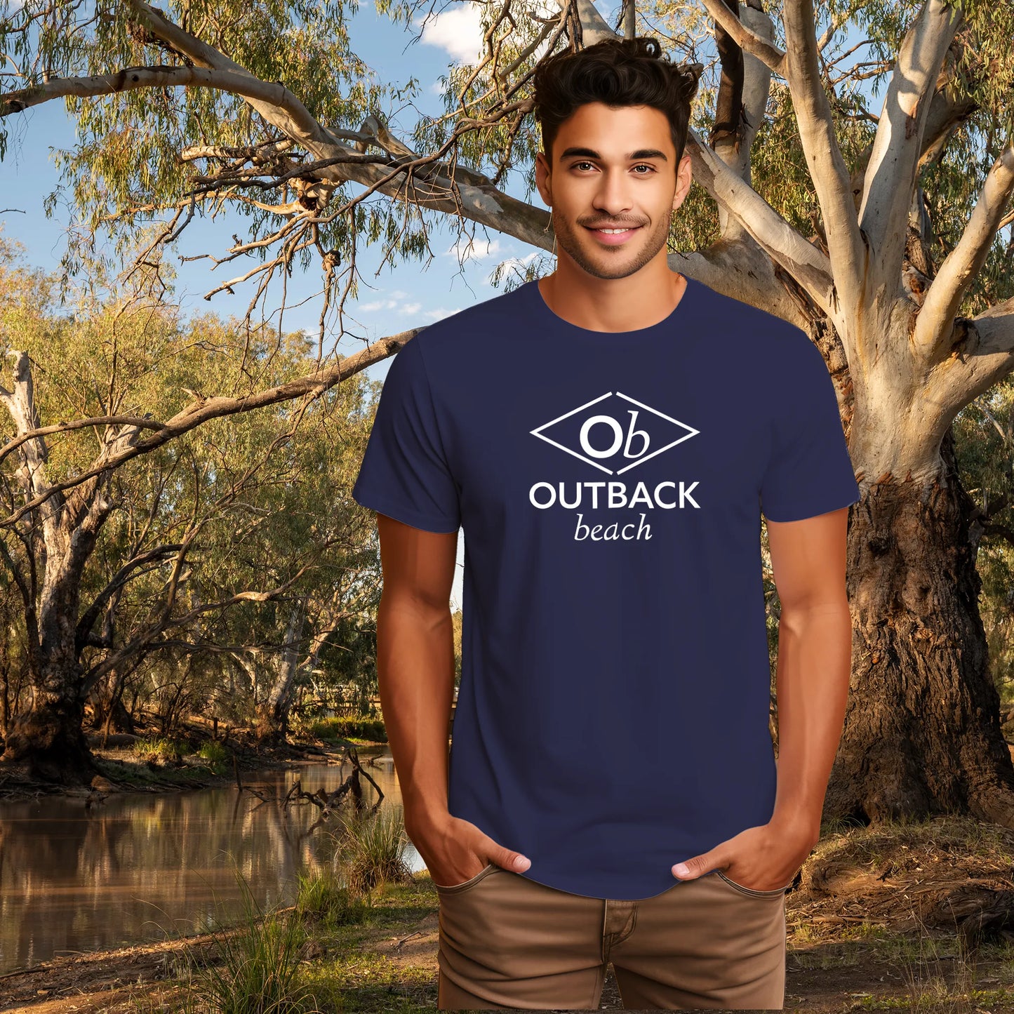 OUTBACK beach Premium Cotton T-Shirt