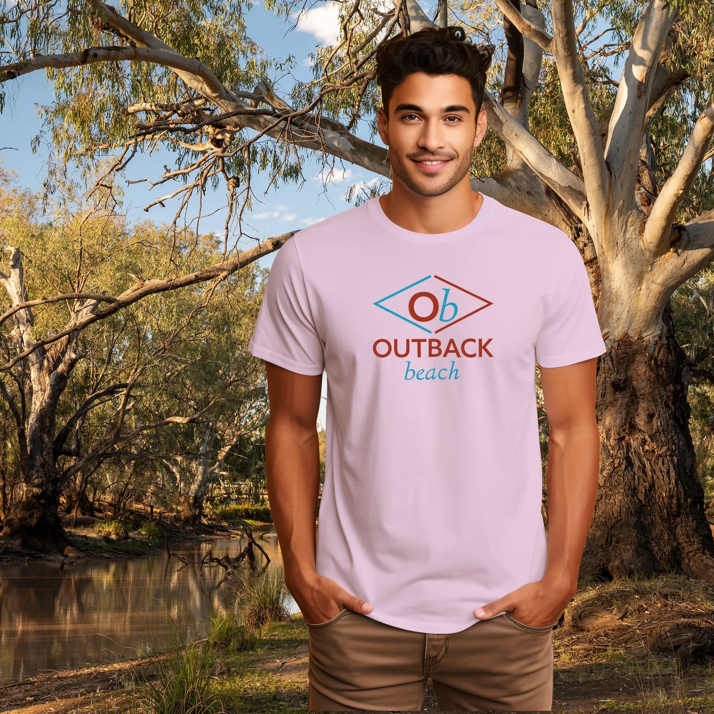 OUTBACK beach Premium Cotton T-Shirt