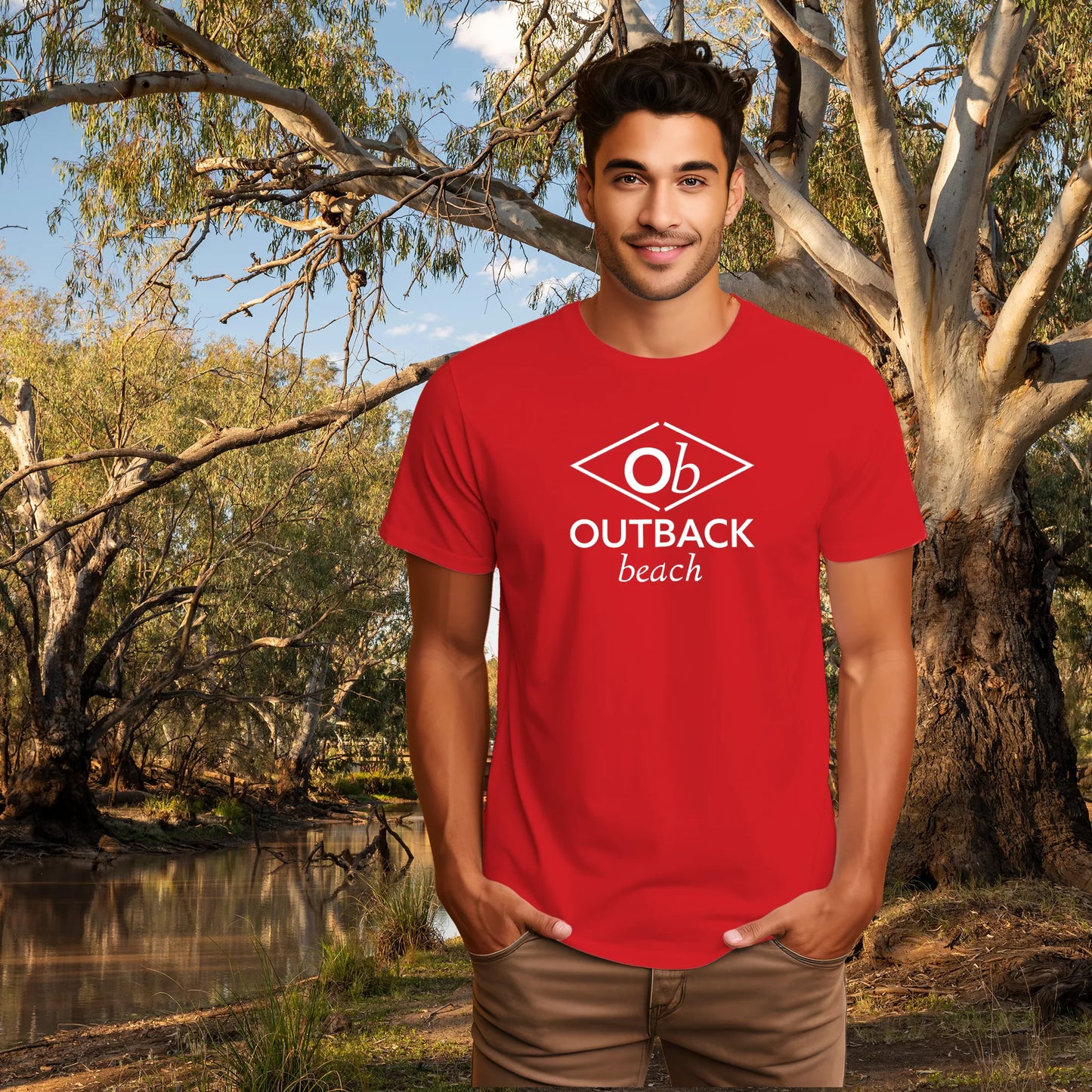 OUTBACK beach Premium Cotton T-Shirt