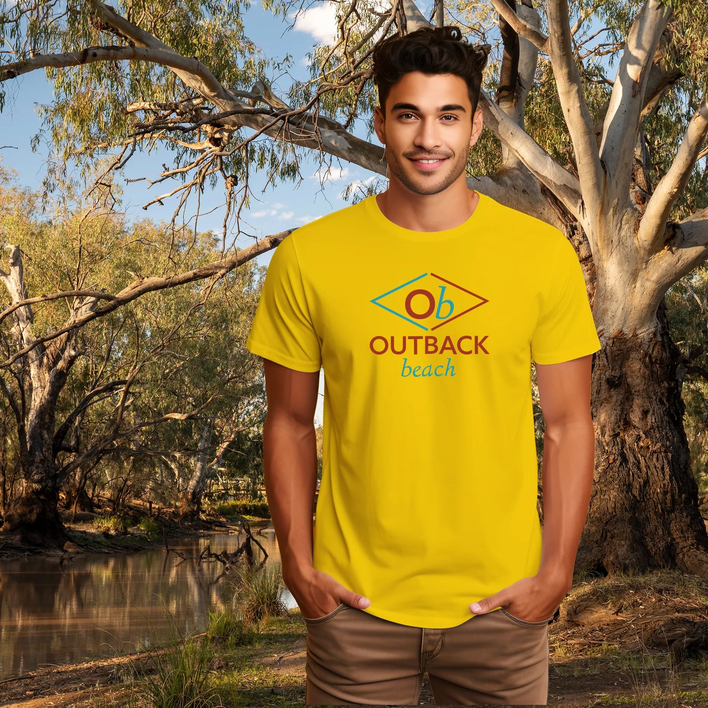 OUTBACK beach Premium Cotton T-Shirt