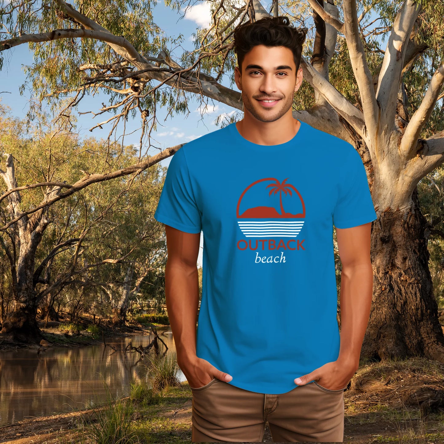 OUTBACK beach Premium Cotton T-Shirt
