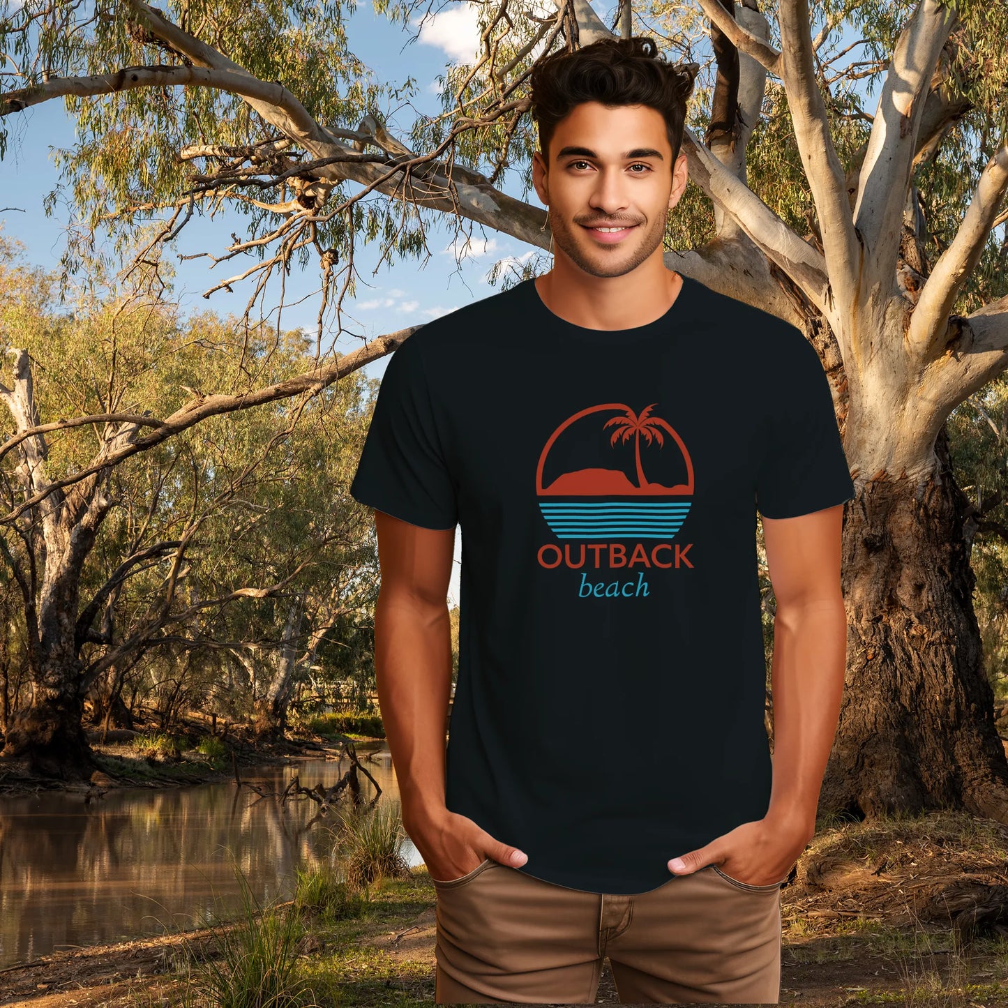 OUTBACK beach Premium Cotton T-Shirt