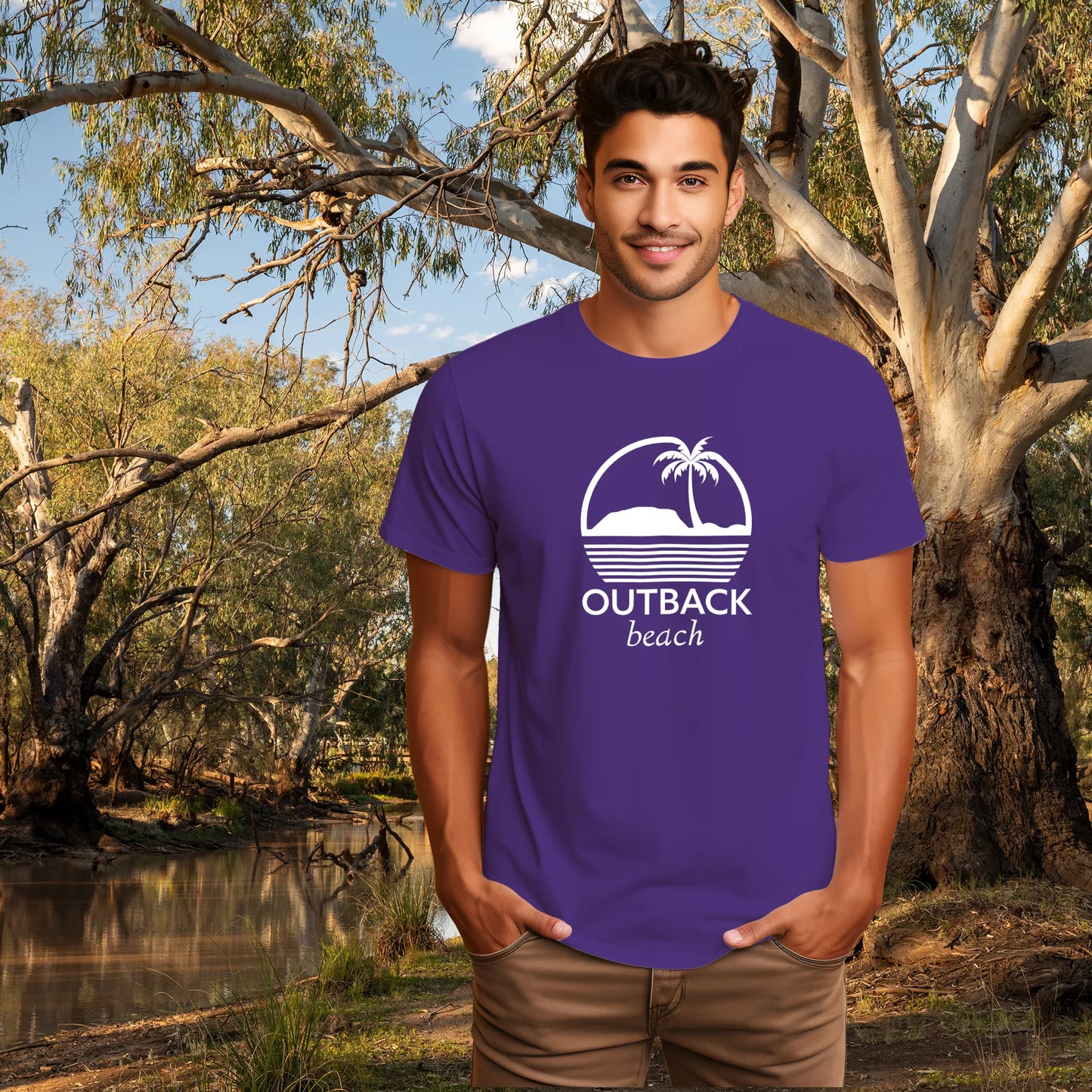 OUTBACK beach Premium Cotton T-Shirt