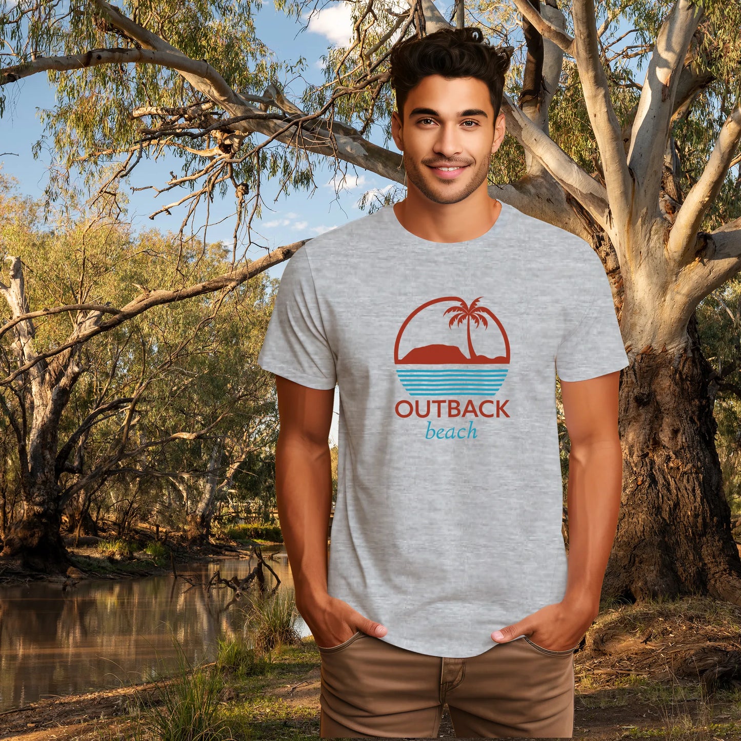OUTBACK beach Premium Cotton T-Shirt