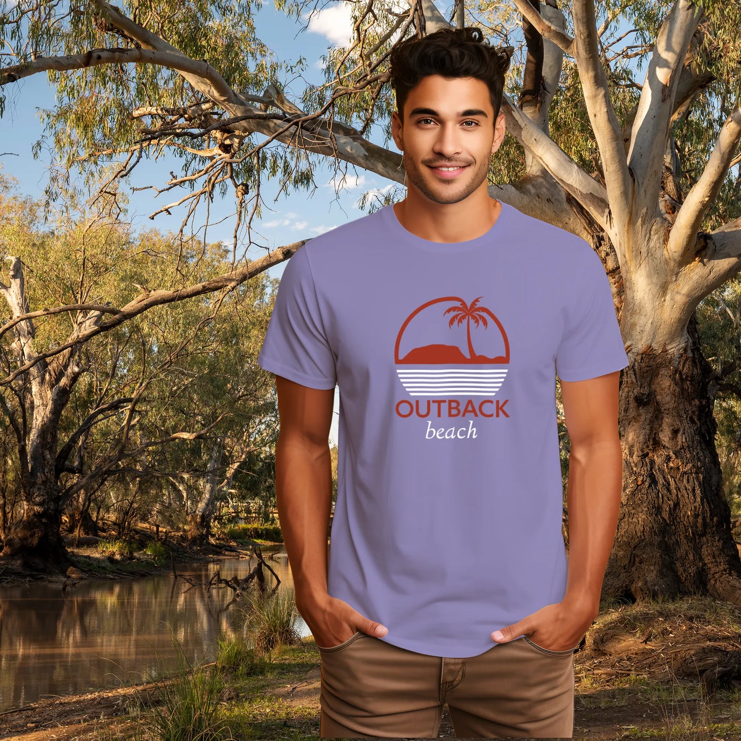 OUTBACK beach Premium Cotton T-Shirt