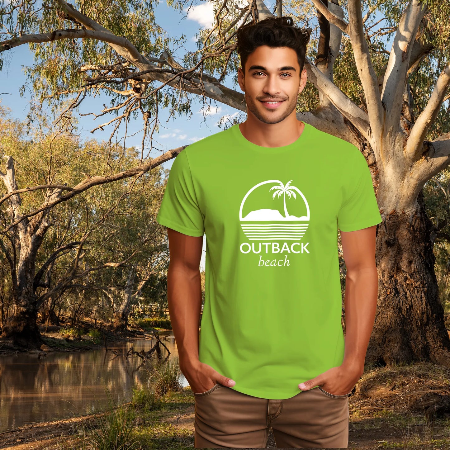 OUTBACK beach Premium Cotton T-Shirt