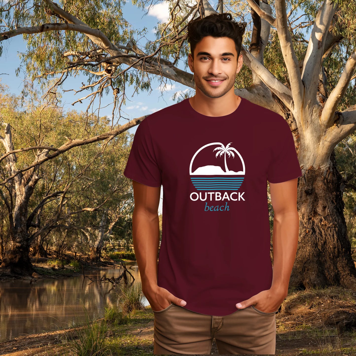 OUTBACK beach Premium Cotton T-Shirt
