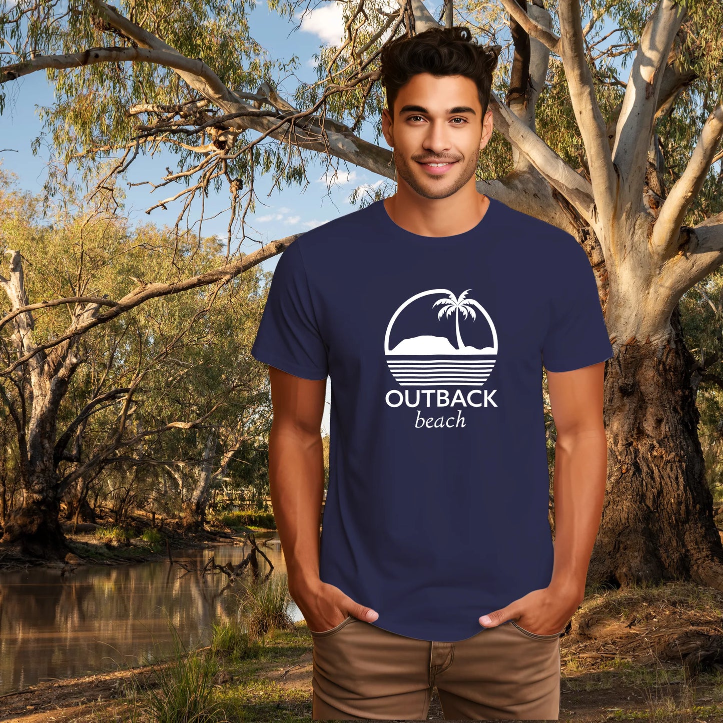 OUTBACK beach Premium Cotton T-Shirt