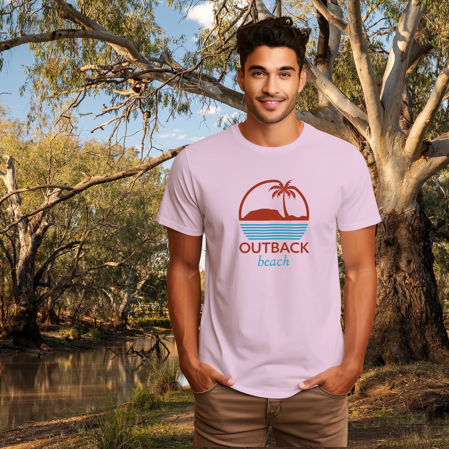 OUTBACK beach Premium Cotton T-Shirt