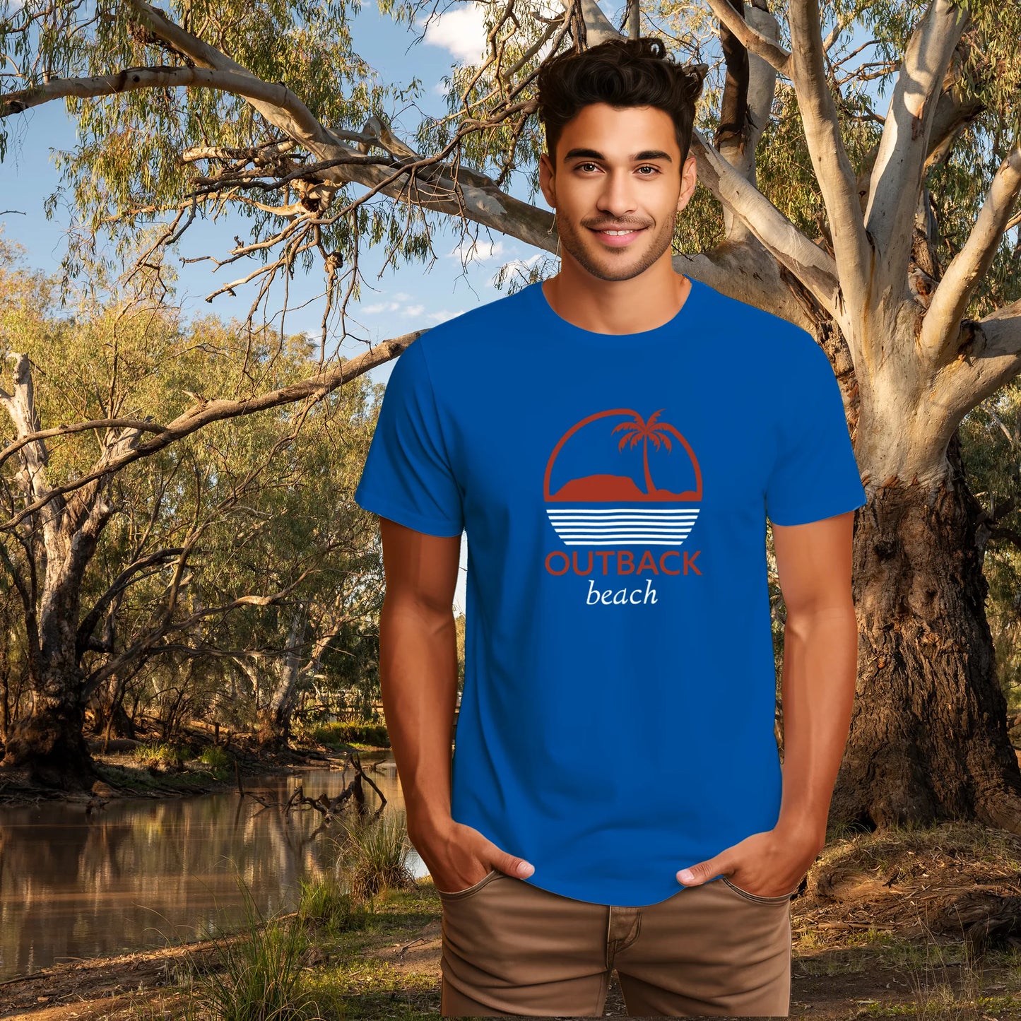 OUTBACK beach Premium Cotton T-Shirt