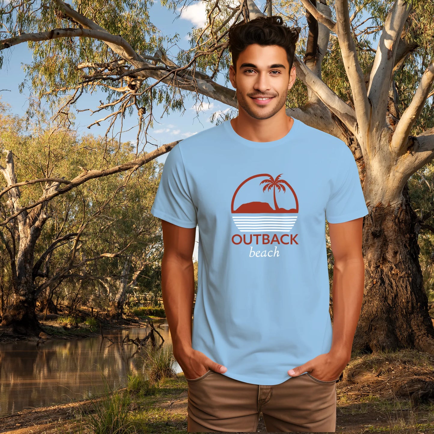 OUTBACK beach Premium Cotton T-Shirt