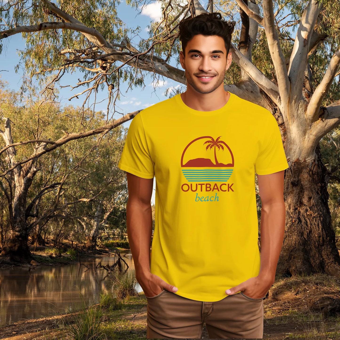 OUTBACK beach Premium Cotton T-Shirt