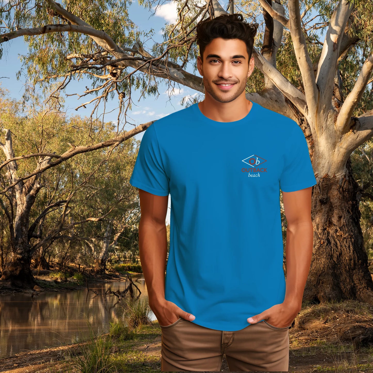 OUTBACK beach Premium Cotton T-Shirt