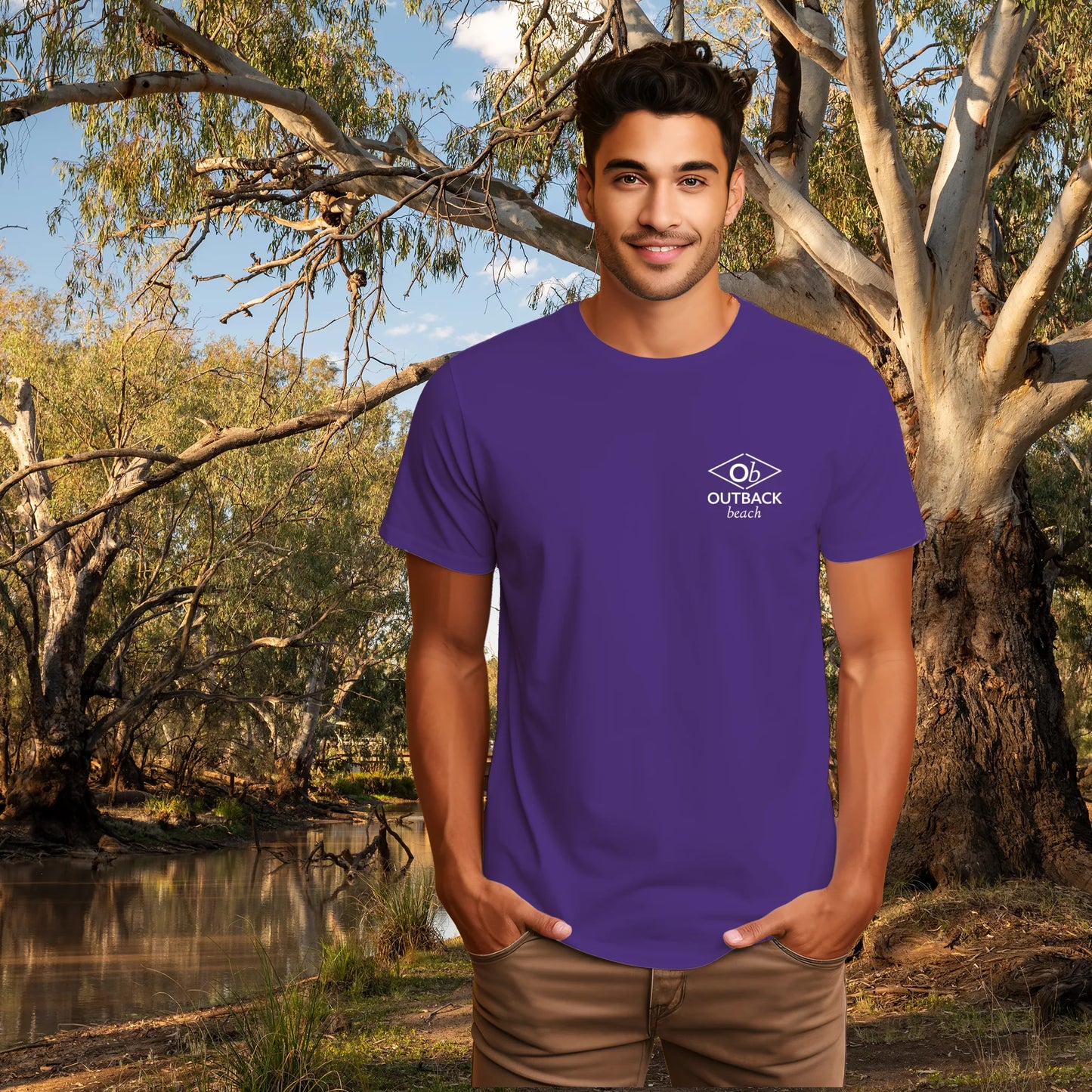 OUTBACK beach Premium Cotton T-Shirt
