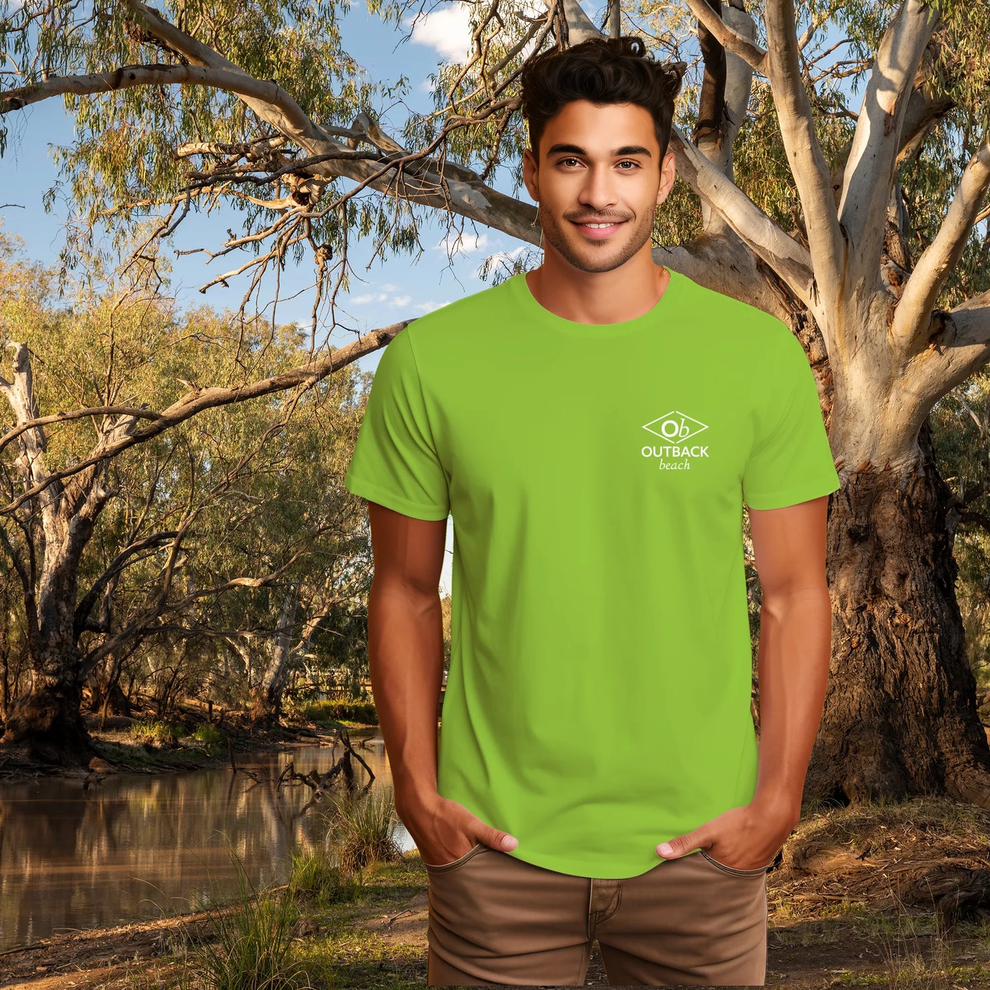 OUTBACK beach Premium Cotton T-Shirt