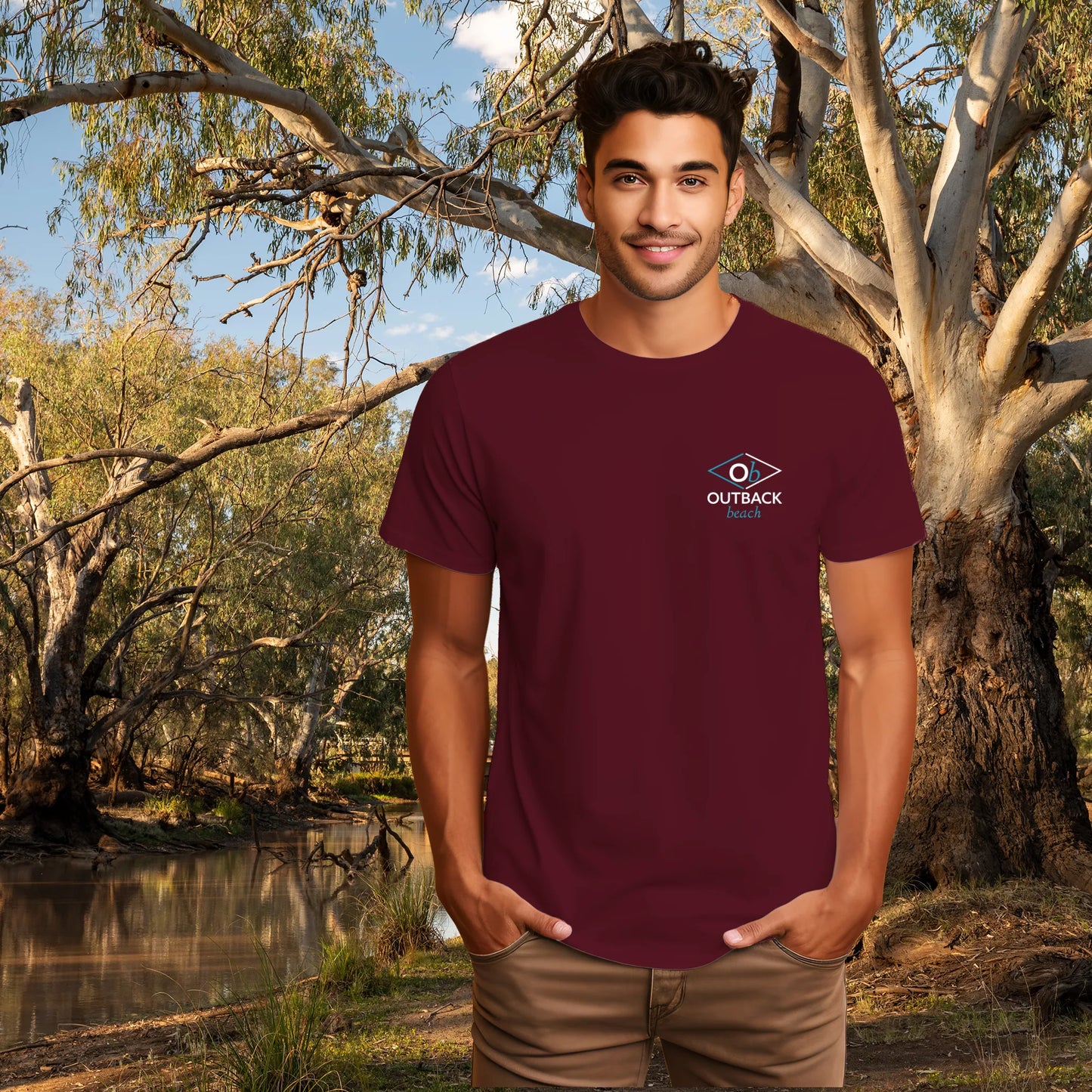 OUTBACK beach Premium Cotton T-Shirt