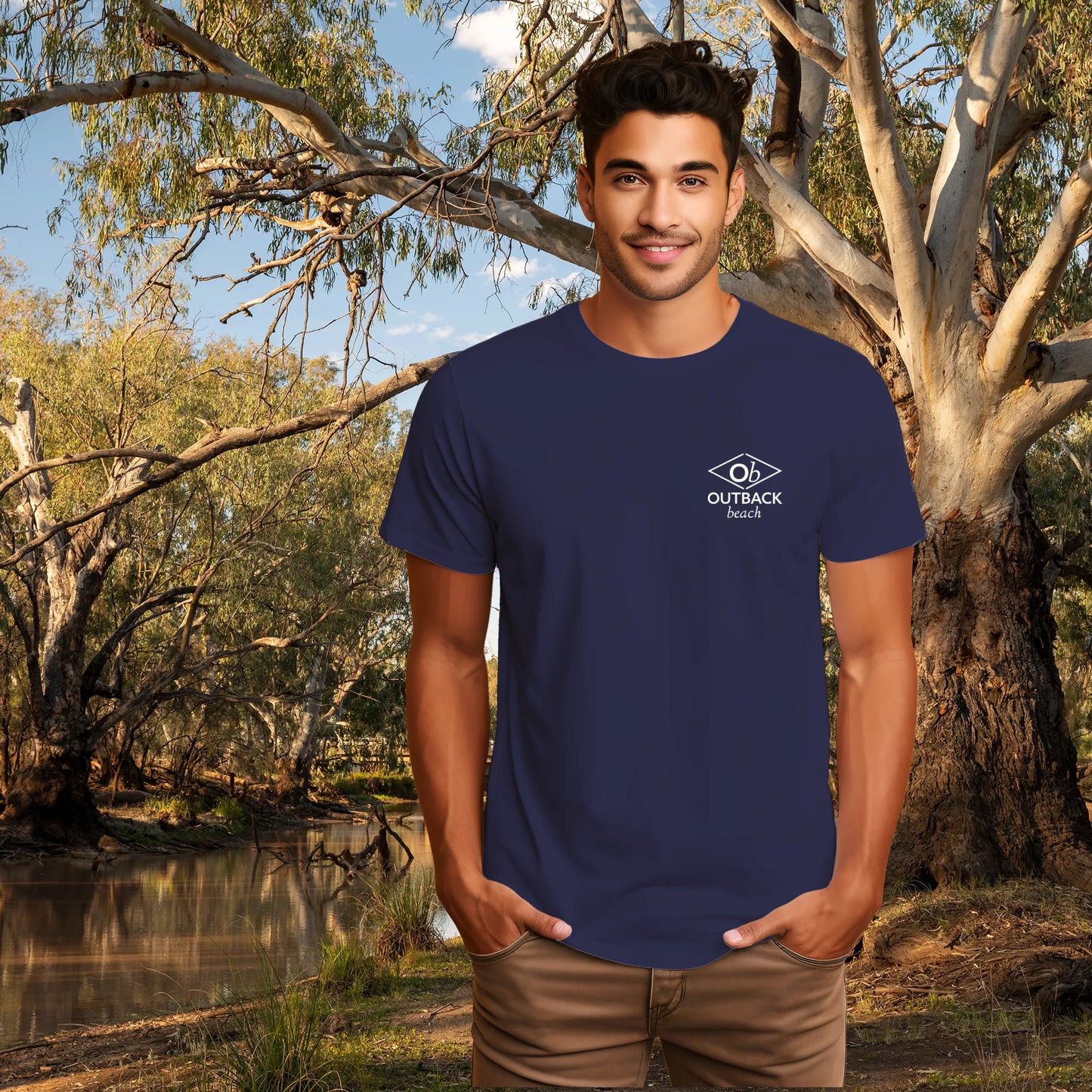 OUTBACK beach Premium Cotton T-Shirt