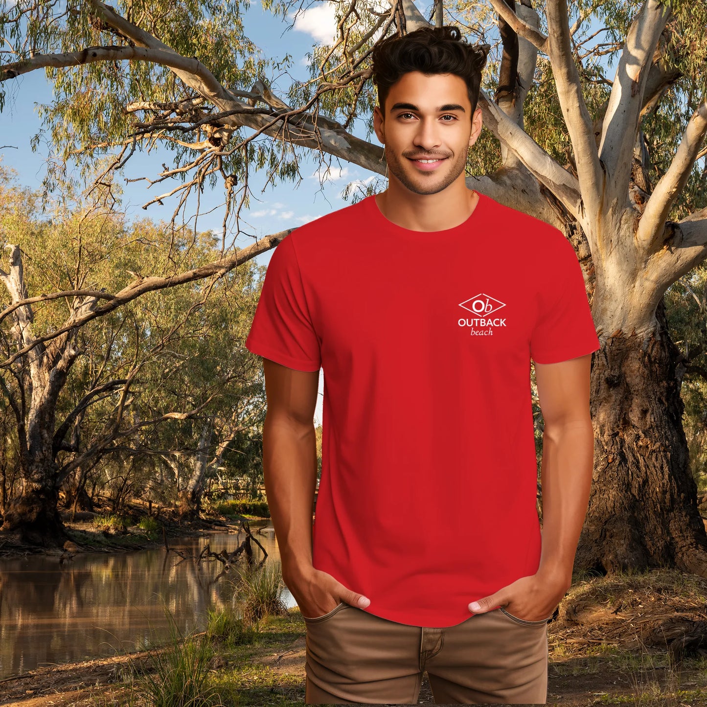 OUTBACK beach Premium Cotton T-Shirt