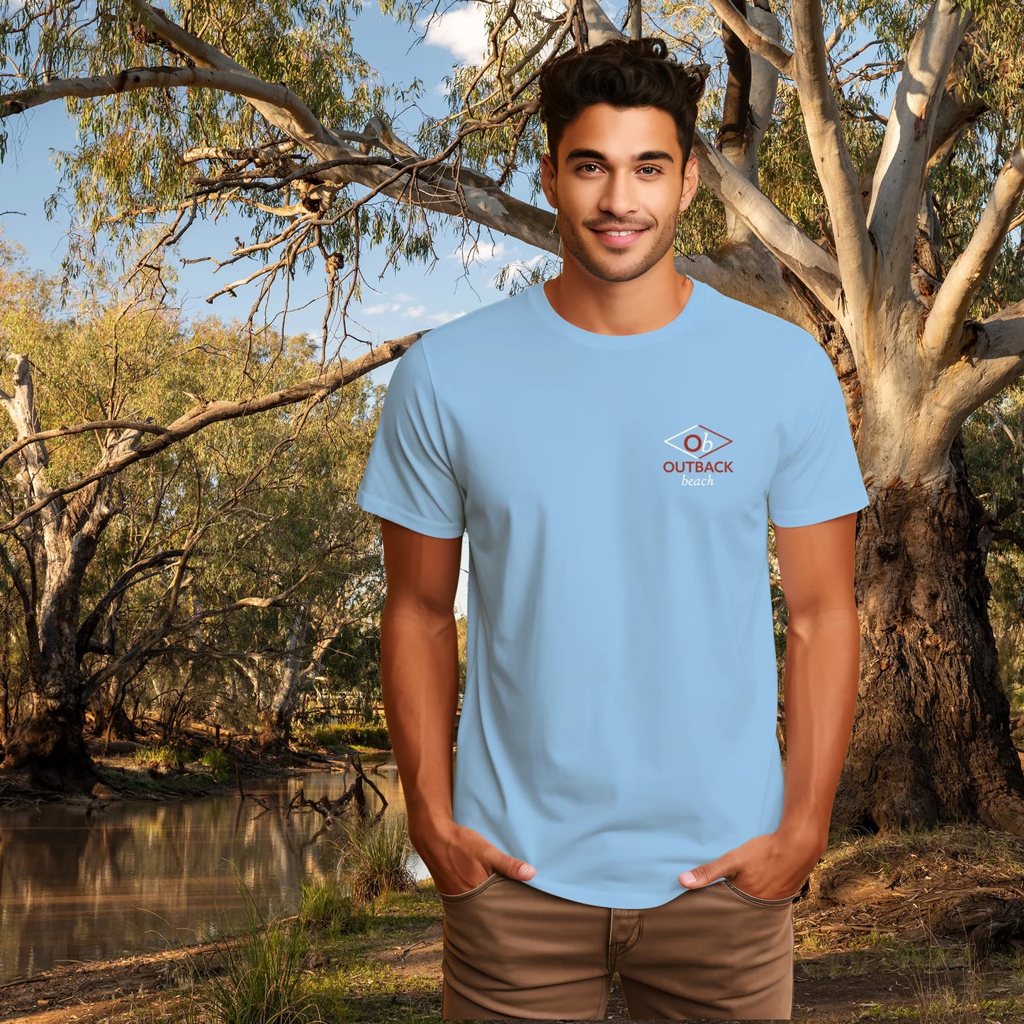 OUTBACK beach Premium Cotton T-Shirt