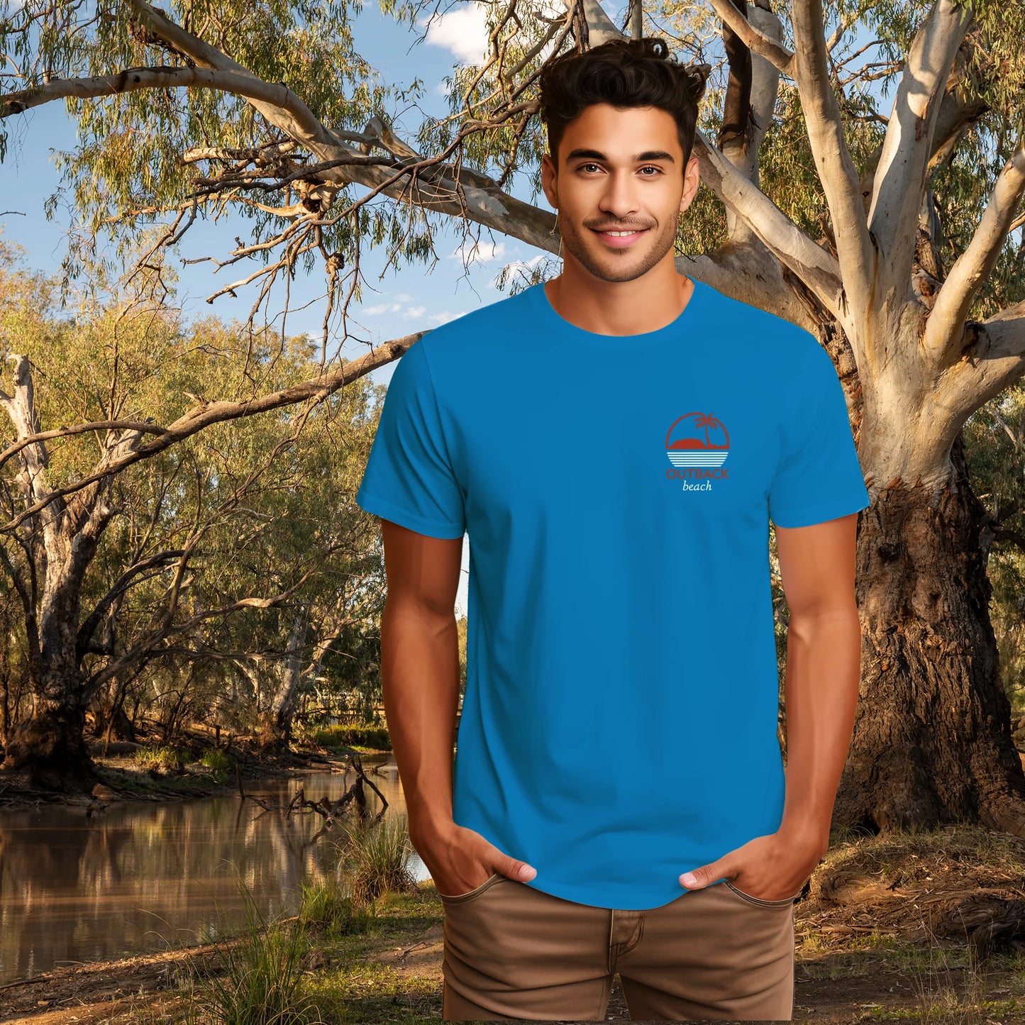 OUTBACK beach Premium Cotton T-Shirt