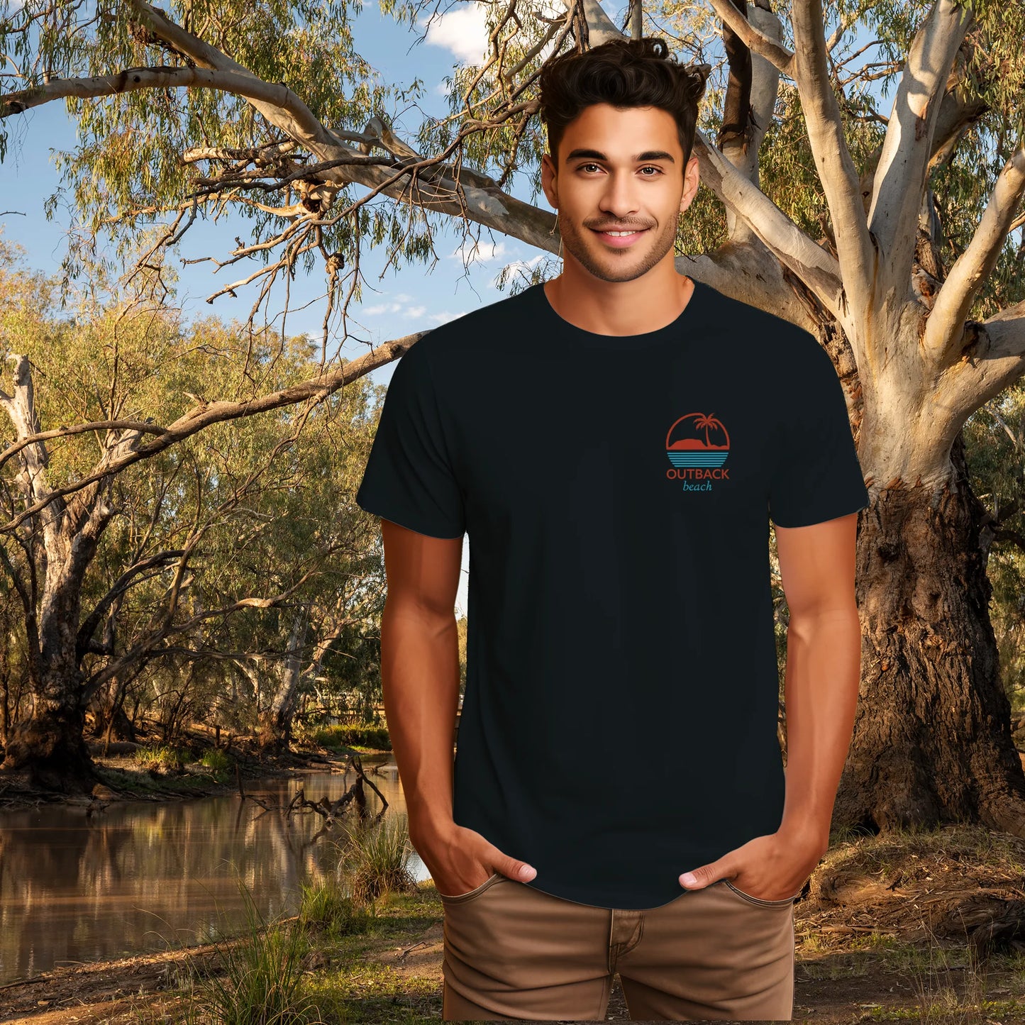 OUTBACK beach Premium Cotton T-Shirt