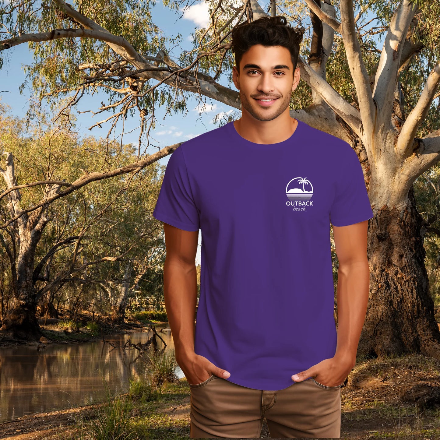 OUTBACK beach Premium Cotton T-Shirt