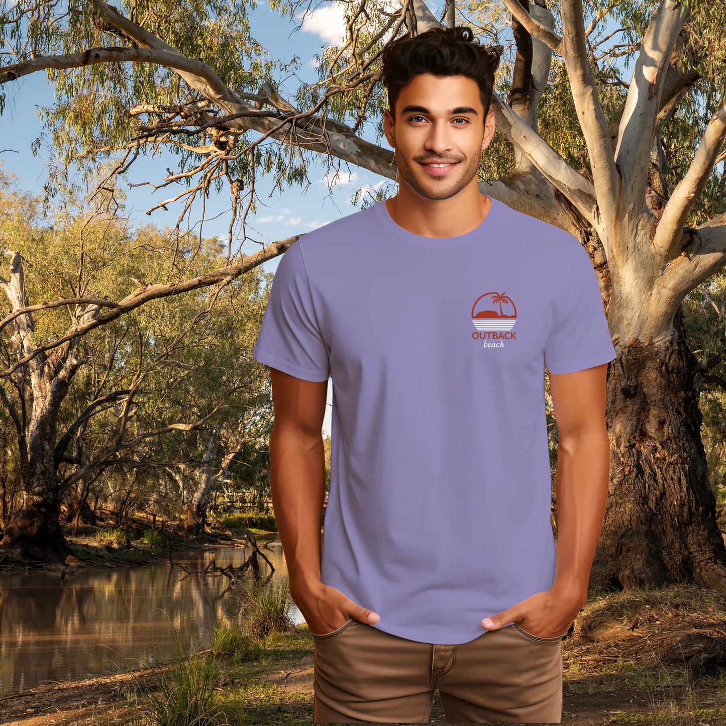 OUTBACK beach Premium Cotton T-Shirt