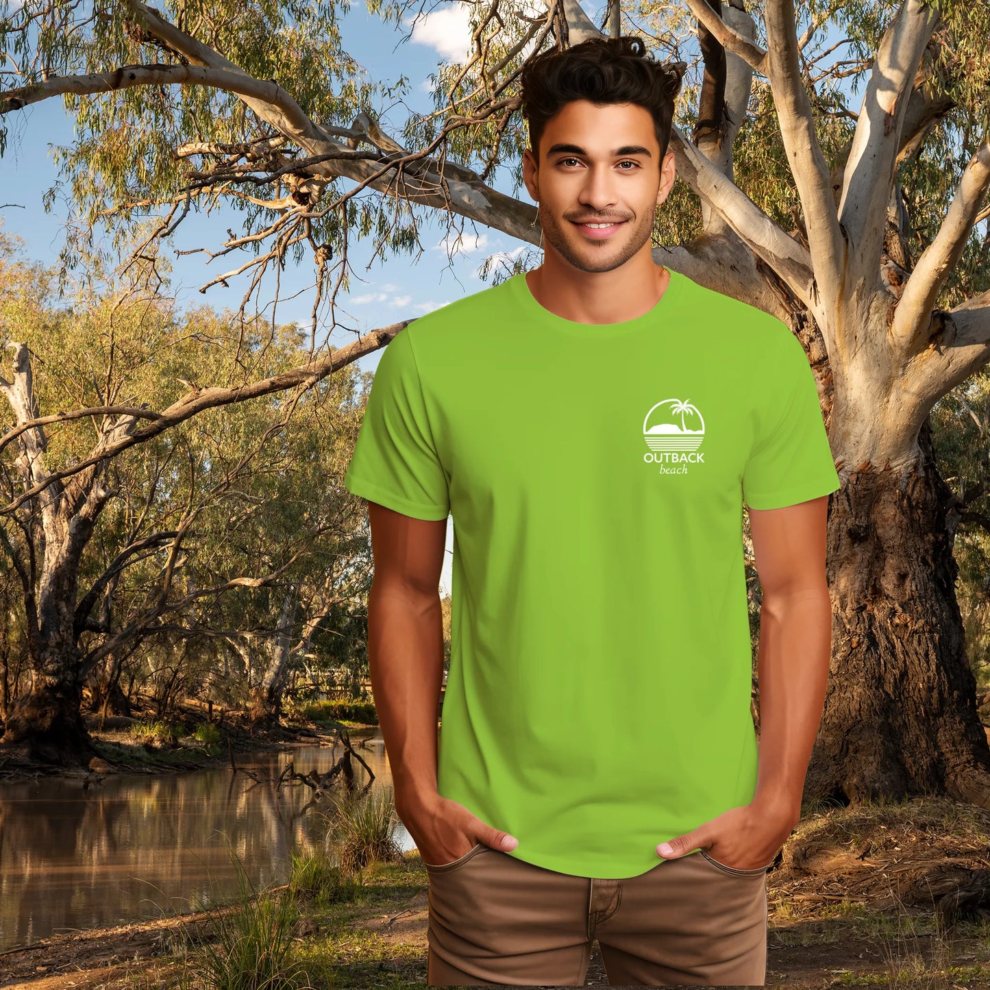 OUTBACK beach Premium Cotton T-Shirt
