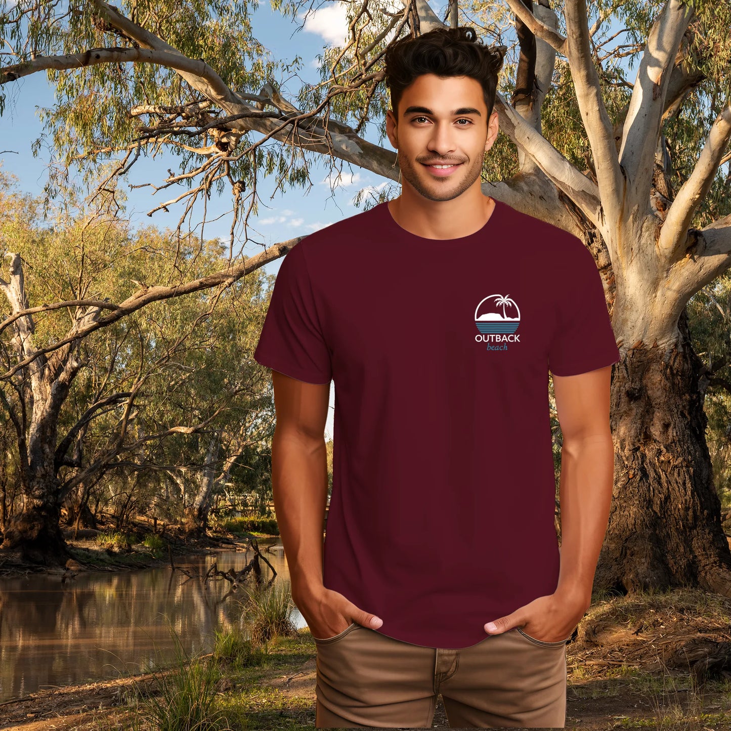 OUTBACK beach Premium Cotton T-Shirt