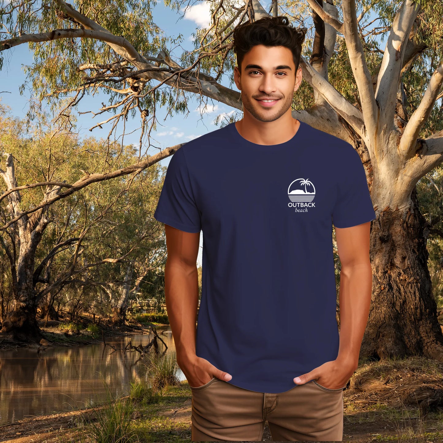 OUTBACK beach Premium Cotton T-Shirt