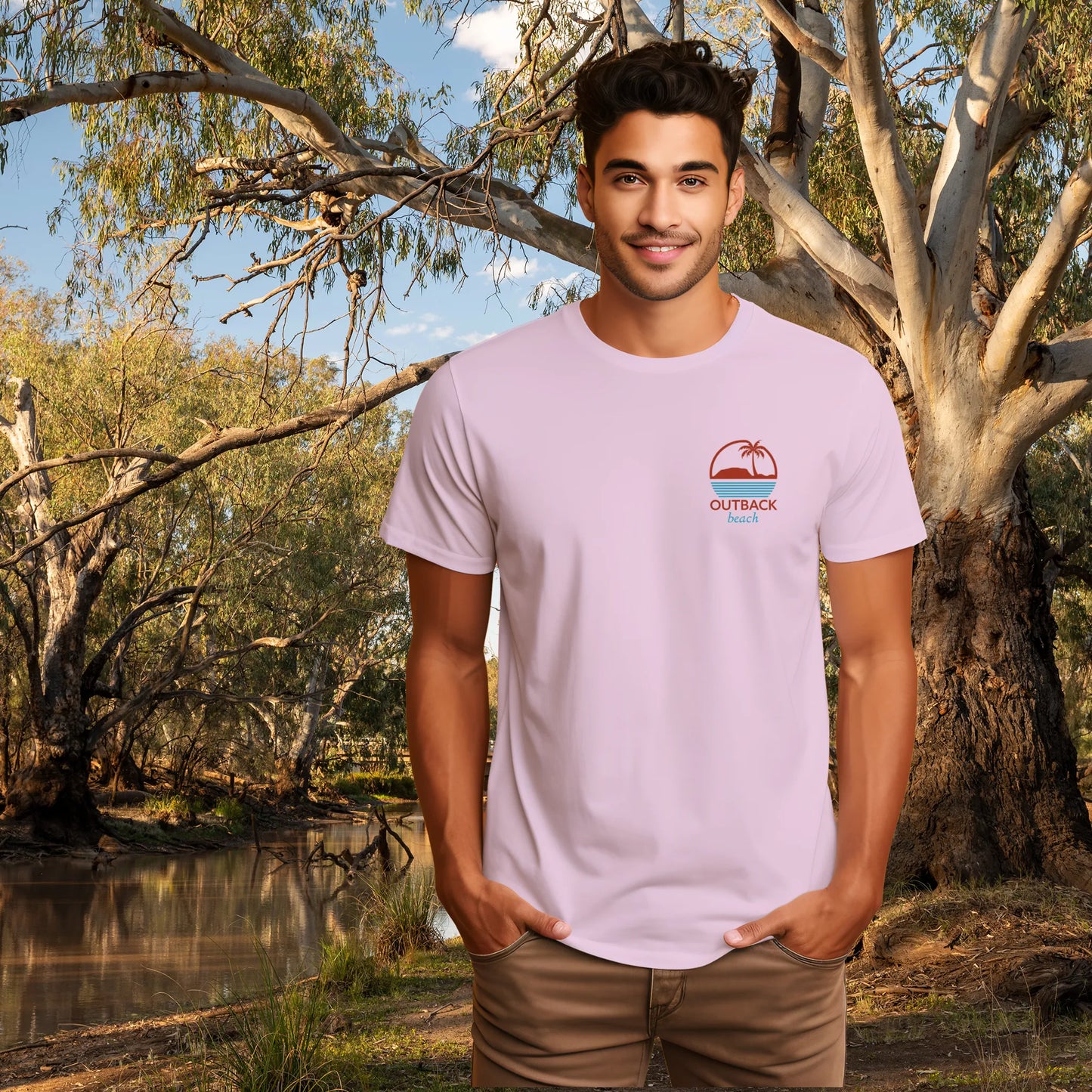 OUTBACK beach Premium Cotton T-Shirt