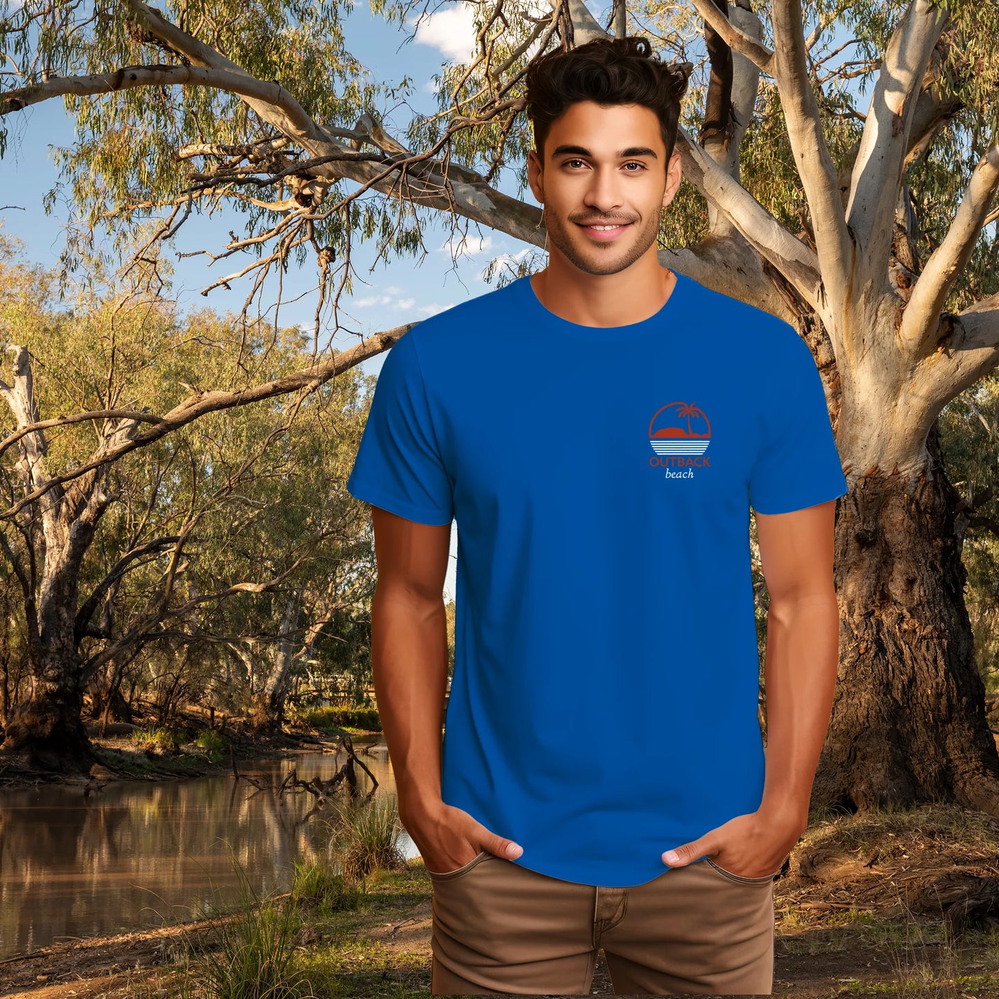 OUTBACK beach Premium Cotton T-Shirt