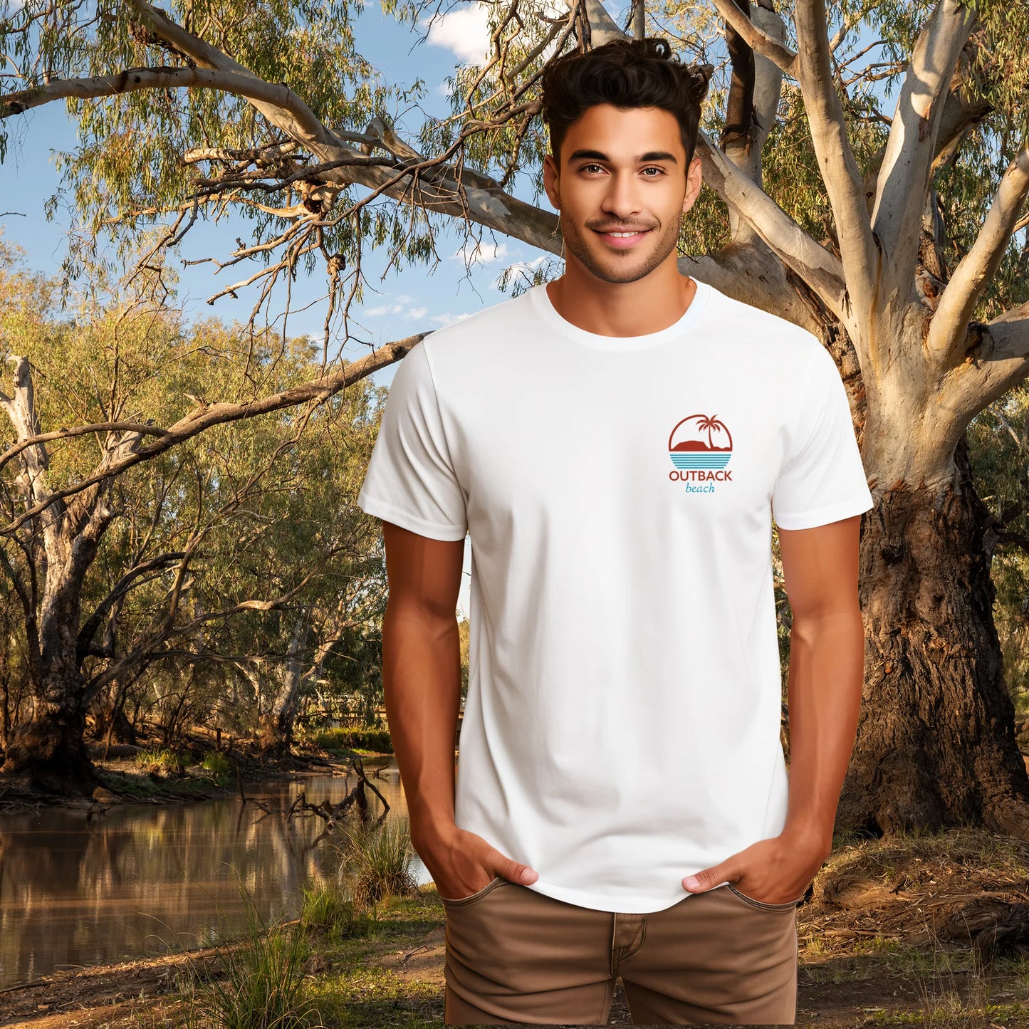 OUTBACK beach Premium Cotton T-Shirt