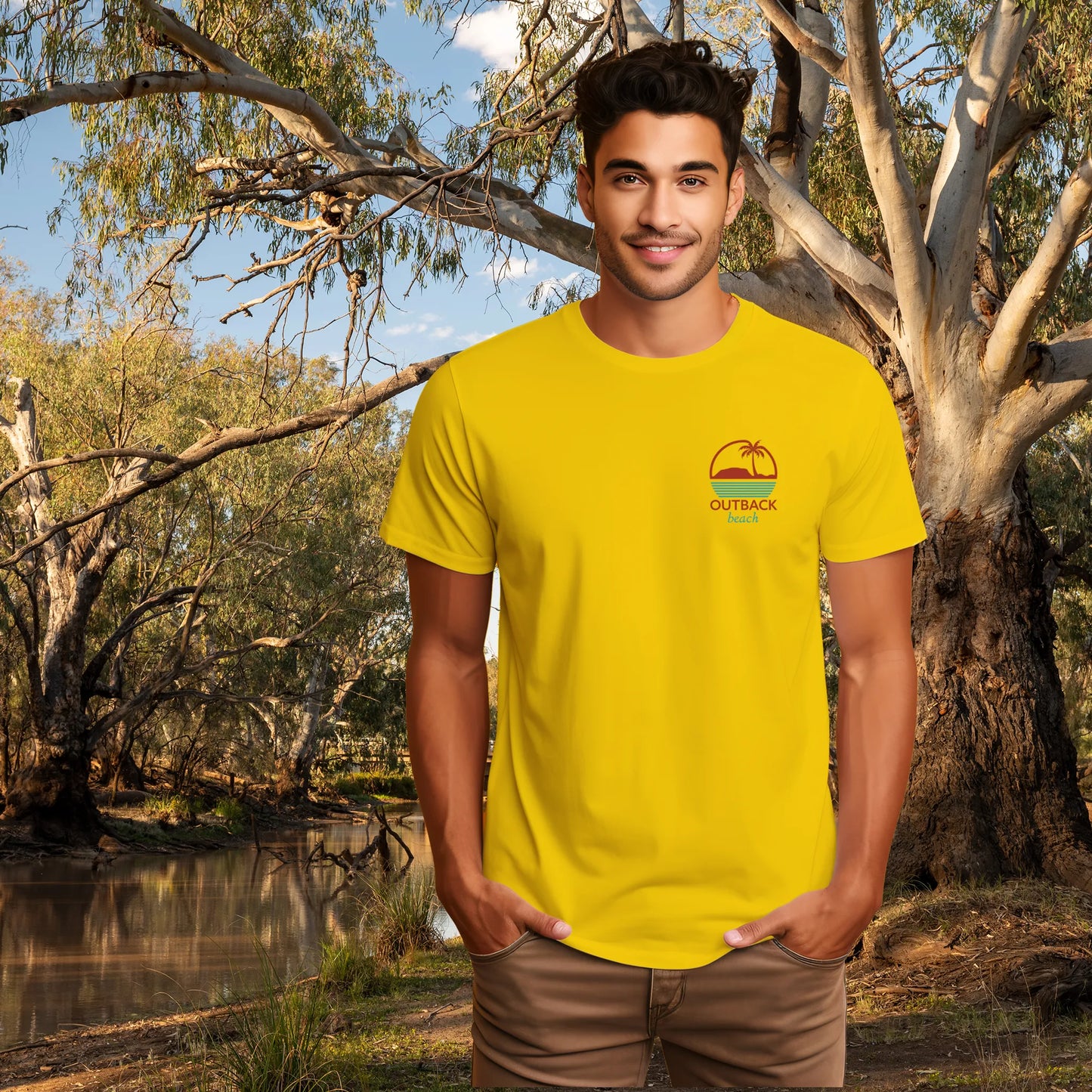 OUTBACK beach Premium Cotton T-Shirt