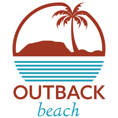 OUTBACK beach Premium Cotton T-Shirt 70's Logo Design